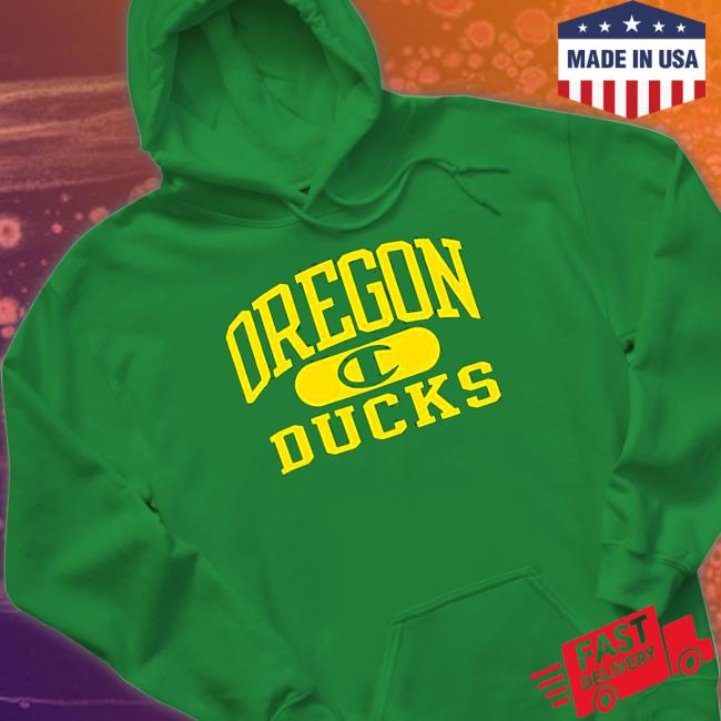 Champion Green Oregon Ducks Arch Pil Shirt