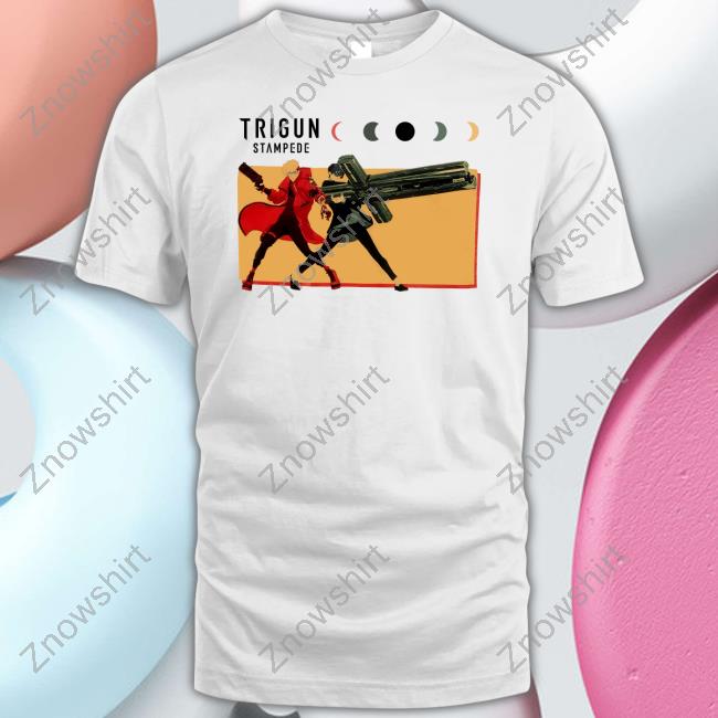 Official Trigun Stampede Duo T Shirt Bigolas Dickolas Woifwood