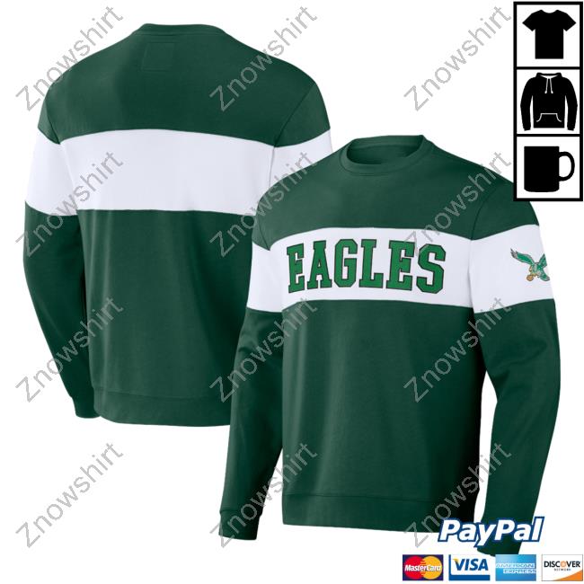 Official PhiladelphiaEagles Clothing Merch Store Shop Darius Rucker Collection by Fanatics Kelly Green Philadelphia Eagles Team Color & White Sweaters